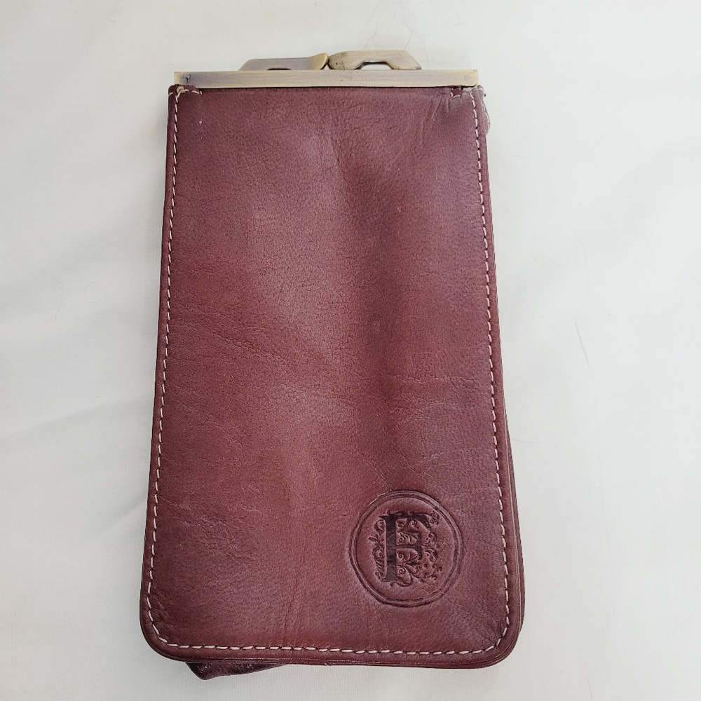 Leather wallet case Firenze Bella Brown